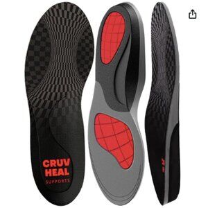 Work Orthotic Insoles - Anti Fatigue Medium Arch Support Shoe Insert Men Women M